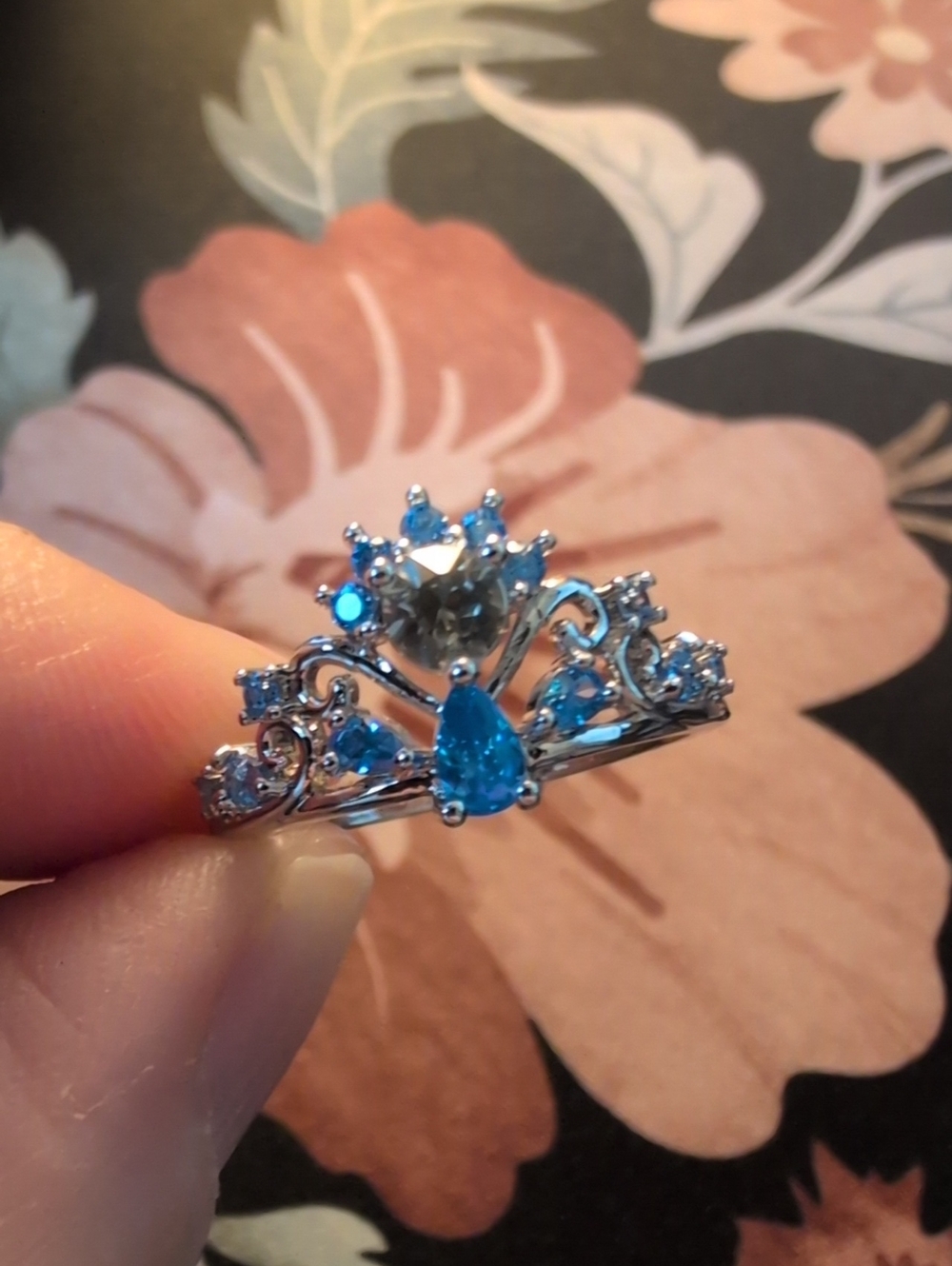 Cinderella Inspired Crystal Tiara Ring - Women Jewelry